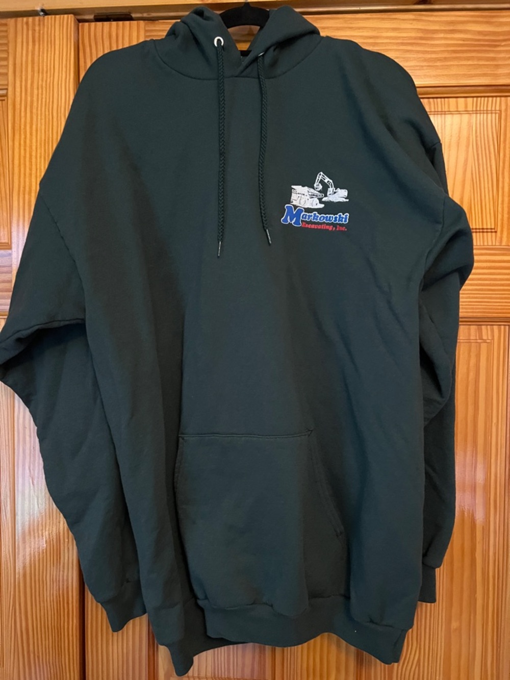 Dark Green Logo Hooded Sweatshirt